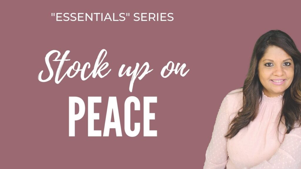 Essentials - stock up on peace YT